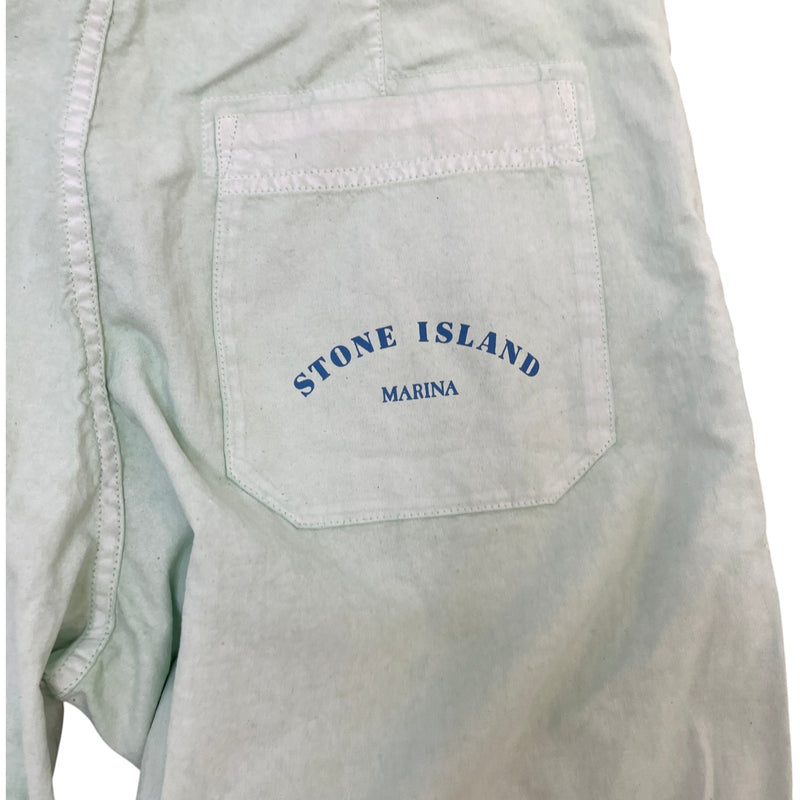 Men's Logo Print Cargos Green Size Waist 30"