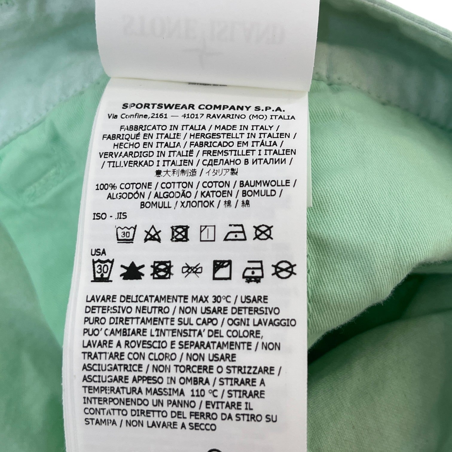Men's Logo Print Cargos Green Size Waist 30" - Photo 9