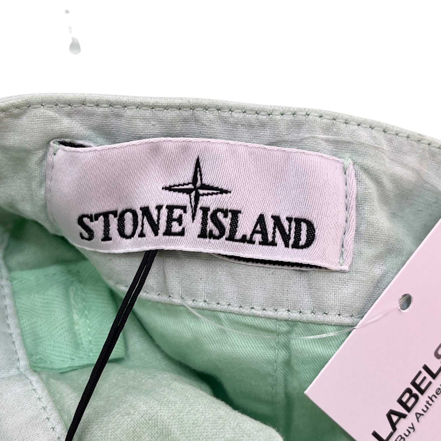 Men's Logo Print Cargos Green Size Waist 30" - Photo 8