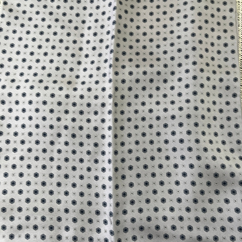 Men's Foulard Geometric Print Scarf Charcoal