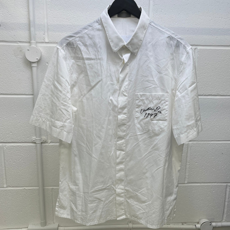 Men's 1947 Logo Short Sleeve Shirt White Size M