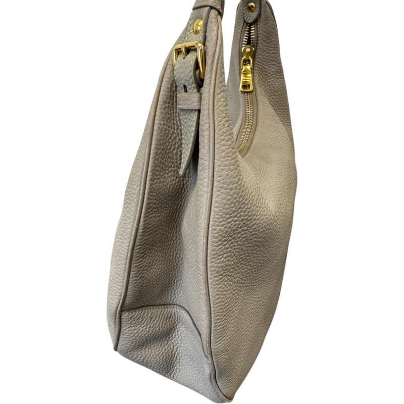 Women's Vitello Daino Hobo Handbag Grey