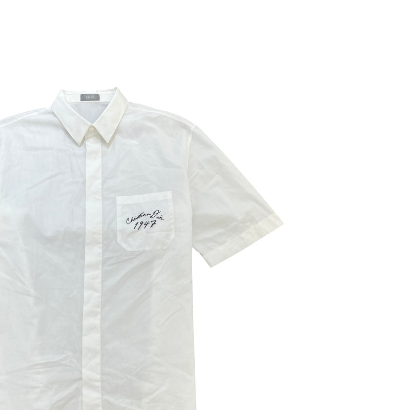 Men's 1947 Logo Short Sleeve Shirt White Size M