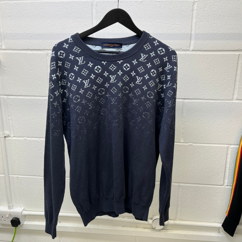 Men's Monogram Gradient Sweatshirt Charcoal Size L