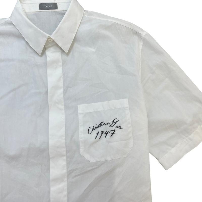 Men's 1947 Logo Short Sleeve Shirt White Size M