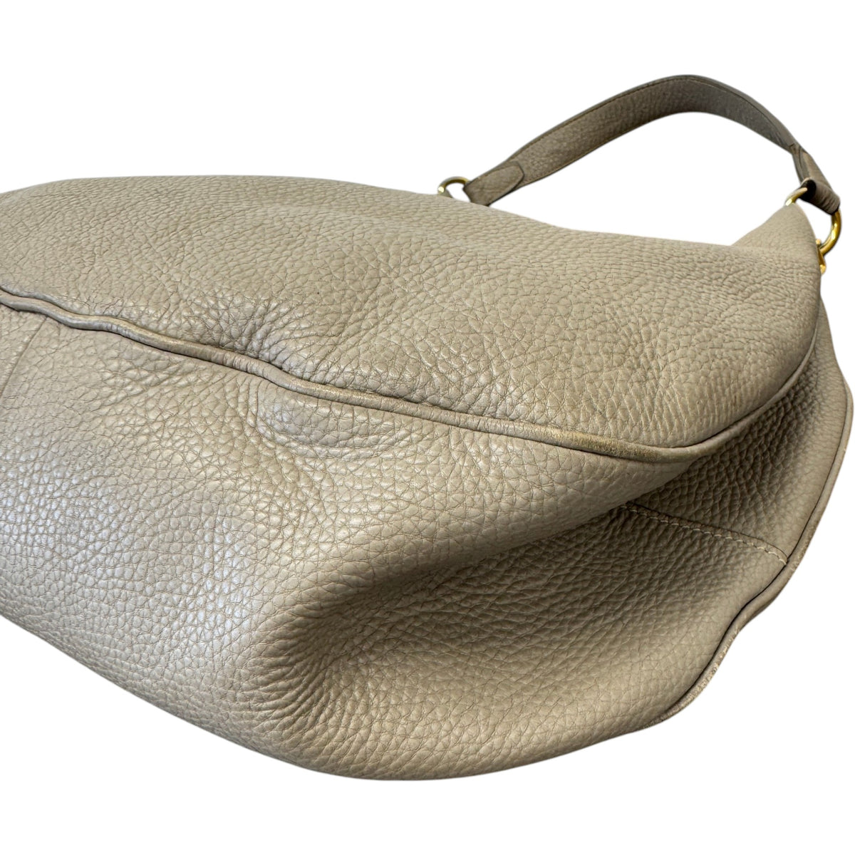 Women's Vitello Daino Hobo Handbag Grey - Photo 10