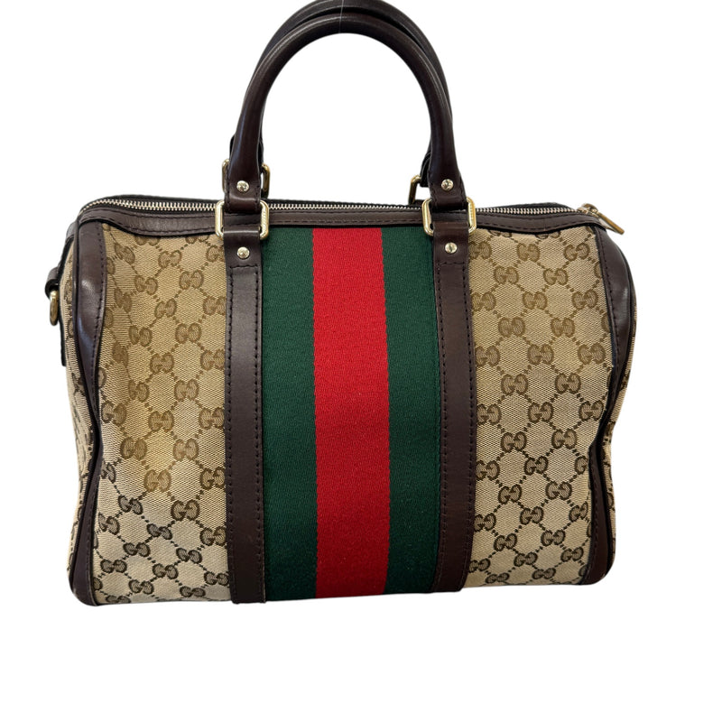 Women's Gg Supreme Boston Satchel Handbag Beige