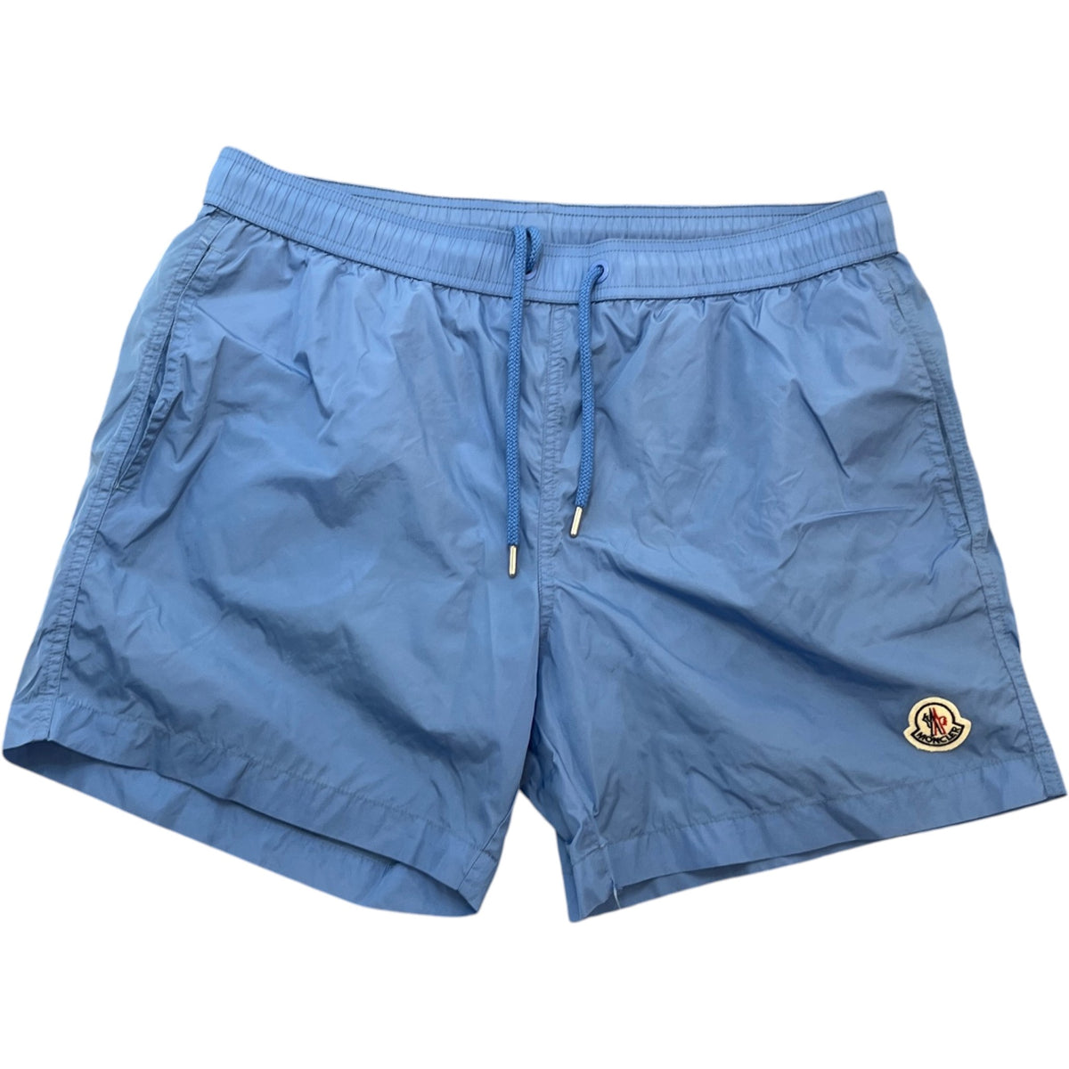 Men's Logo Patch Swim Shorts Blue Size L / W34 - Photo 1