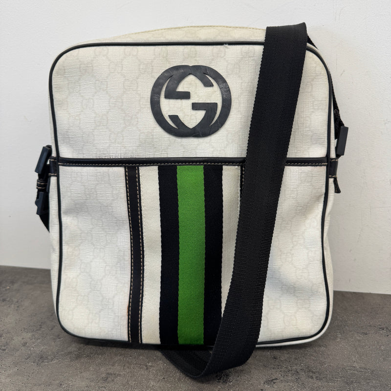 Men's Gg Supreme Messenger Bag White
