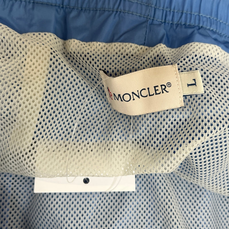 Men's Logo Patch Swim Shorts Blue Size L / W34