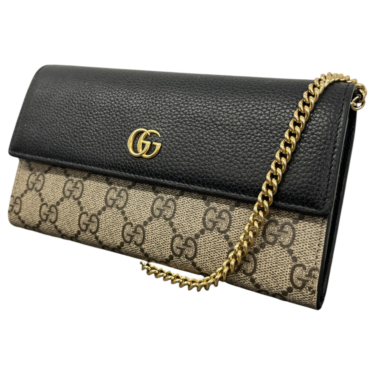 Women's GG Marmont wallet on chain Handbag Black - Photo 5