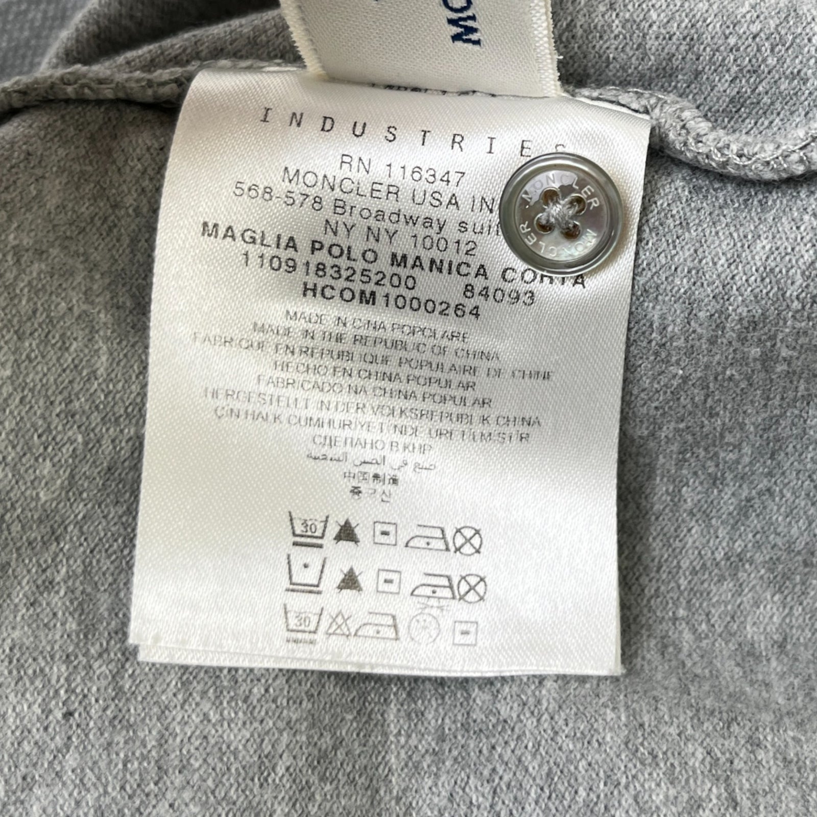 Men's Maglia Polo Shirt Grey Size L - Photo 6