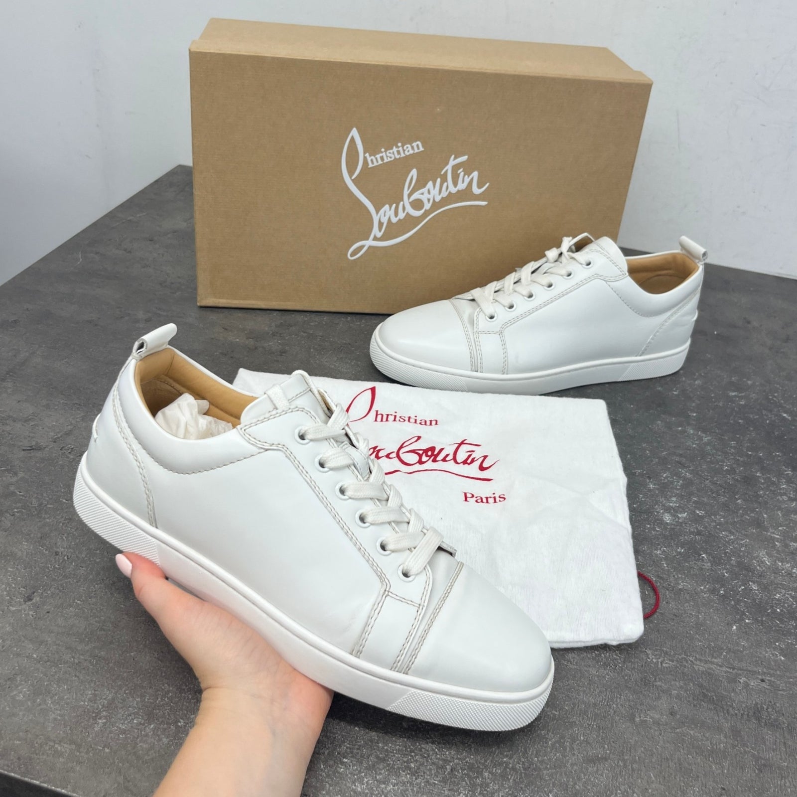 Men's Louis Junior Low Trainers White Size EU 41 / UK 7 - Photo 12