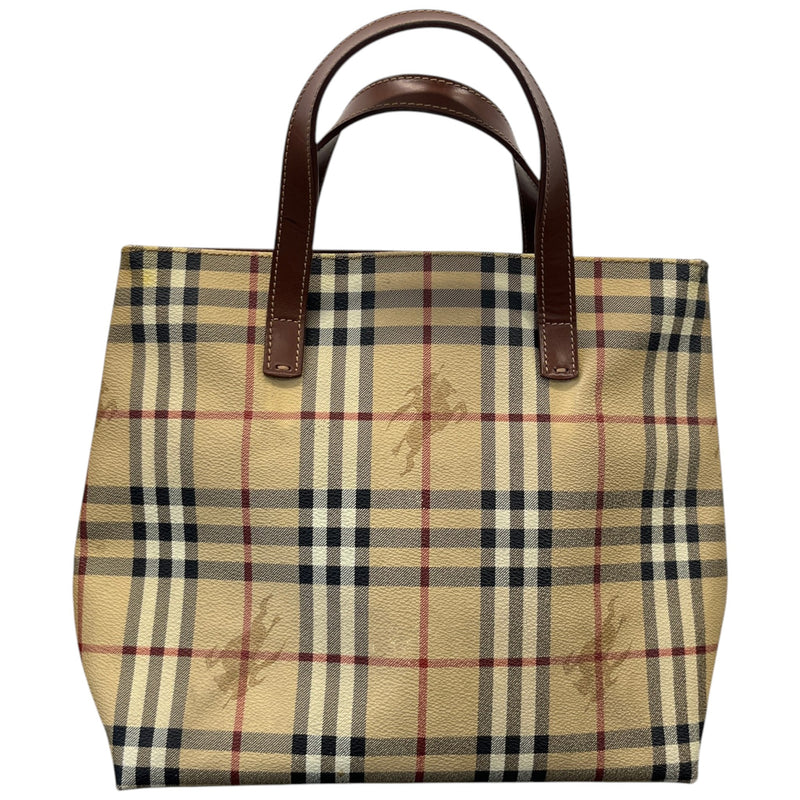 Women's Haymarket Check Tote Handbag Beige