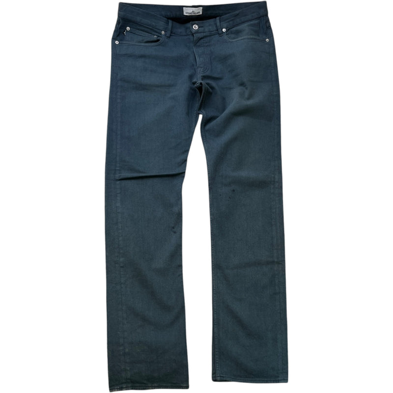 Men's Applique Logo Jeans Blue Size Waist 34"