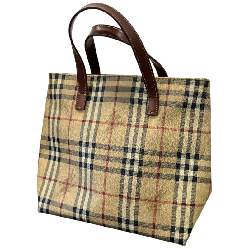 Women's Haymarket Check Tote Handbag Beige