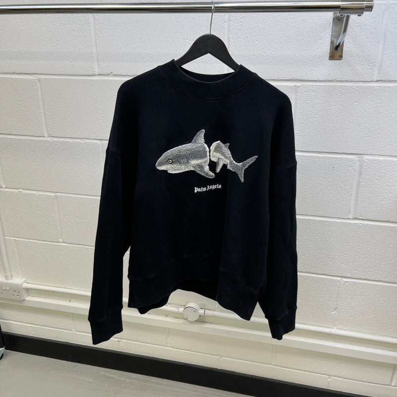 Men's Shark Logo Sweatshirt Black Size S