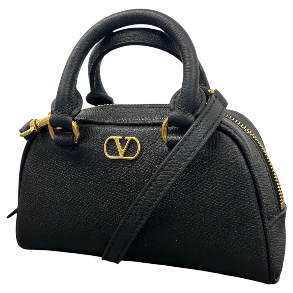 Women's Mini VLogo Signature Bowling Handbag Black - Photo 5