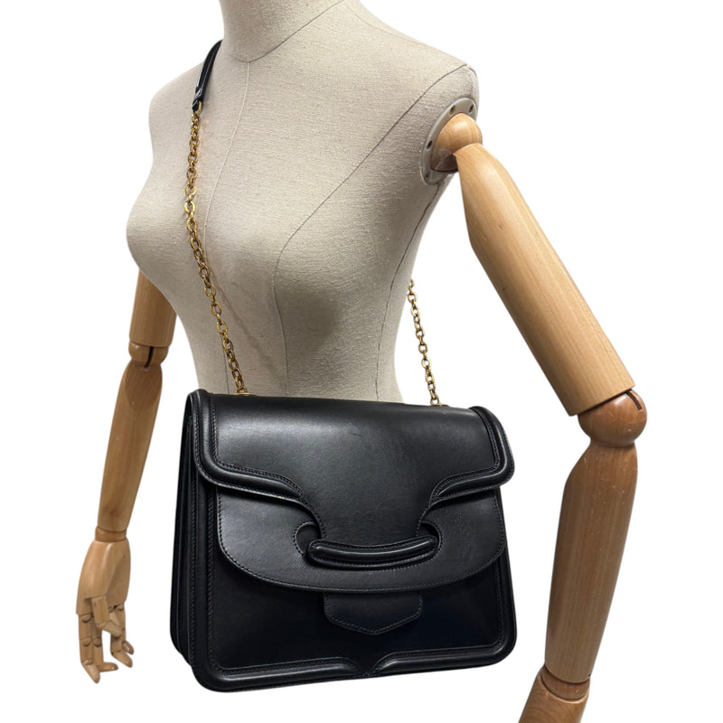 Women's Heroine Flap Handbag Black