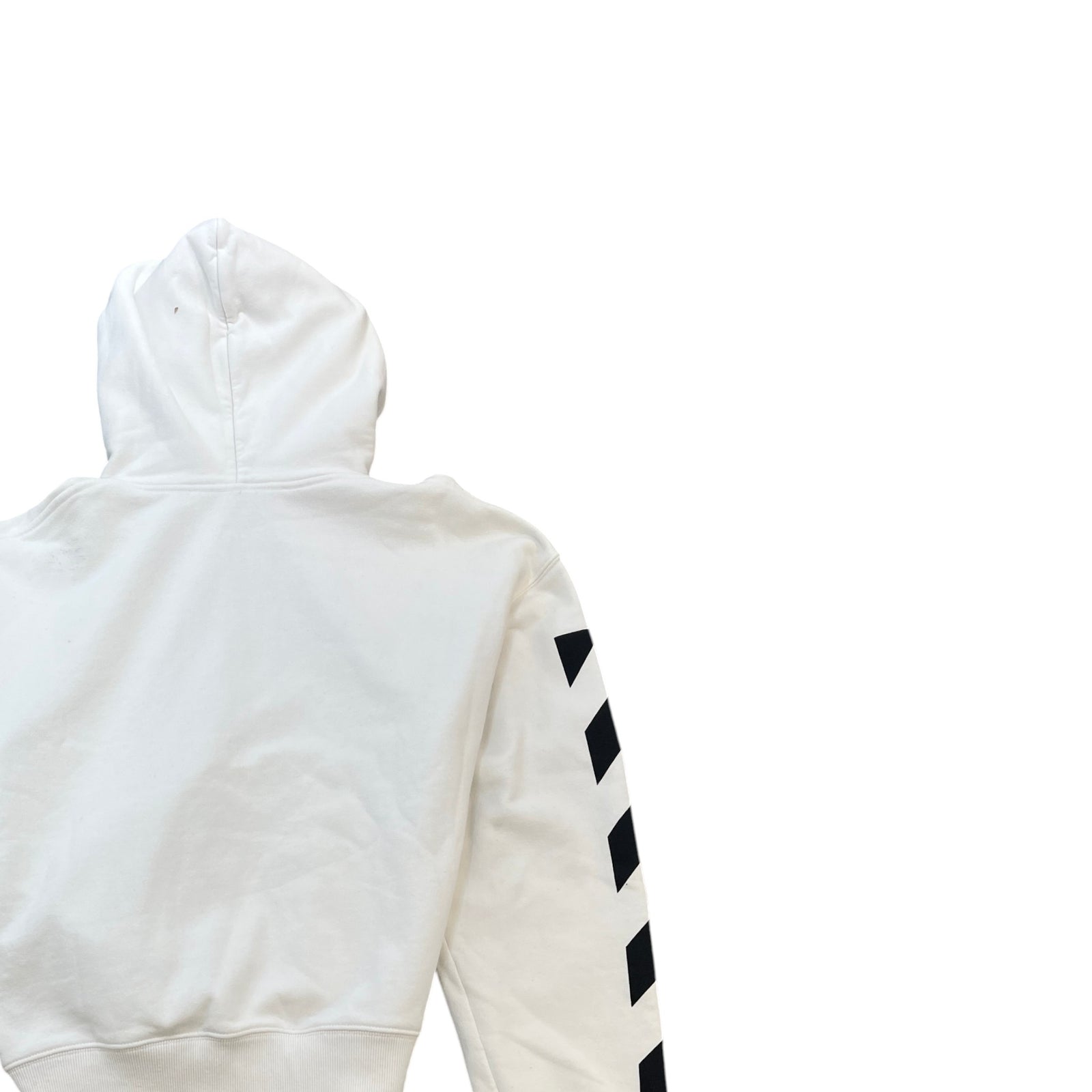 Men's Logo Print Hoodie White Size S - Photo 4