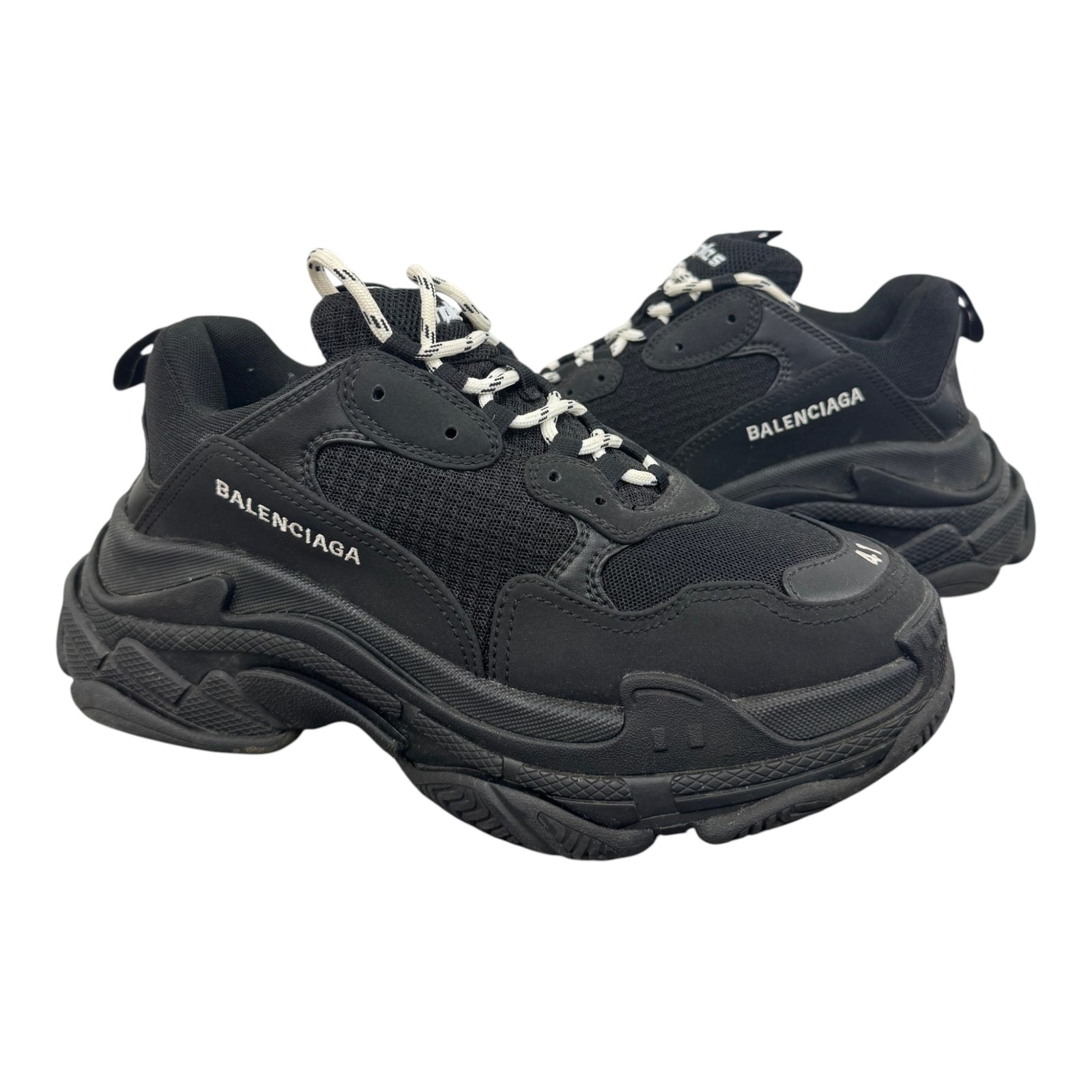 Men's Triple S High Trainers Black Size UK 7 / EU 41 - Photo 3