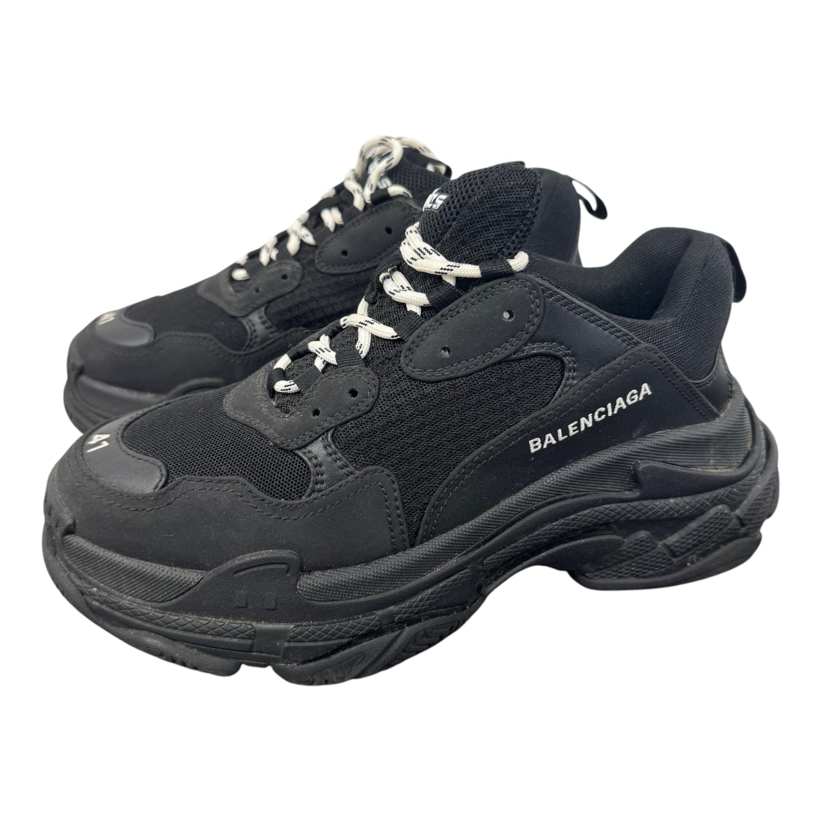 Men's Triple S High Trainers Black Size UK 7 / EU 41 - Photo 7