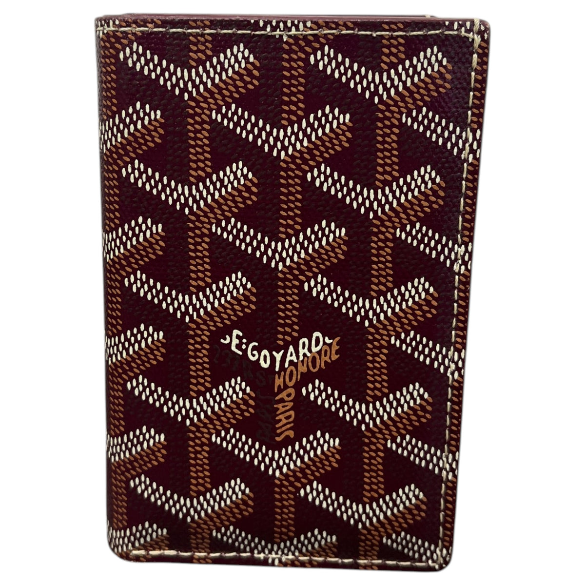 Men's Saint-Pierre Card Holder Burgundy - Photo 1