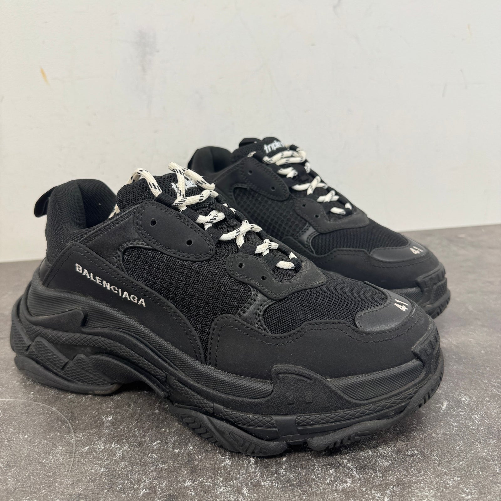 Men's Triple S High Trainers Black Size UK 7 / EU 41 - Photo 11