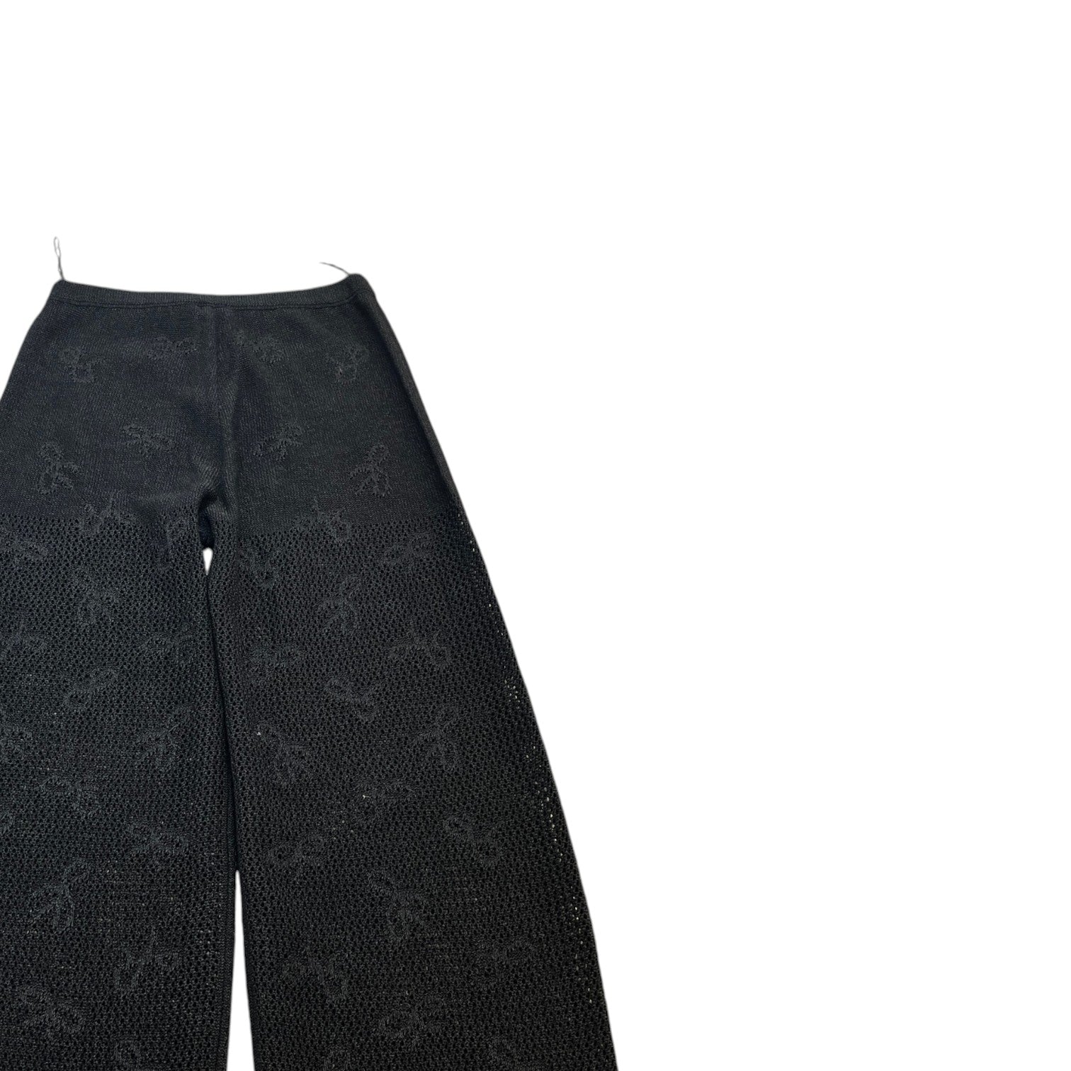 Women's Bow Patchwork Diamond Cc Button Full Tracksuit Black Size S - Photo 11