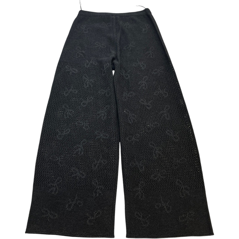 Women's Bow Patchwork Diamond Cc Button Full Tracksuit Black Size S