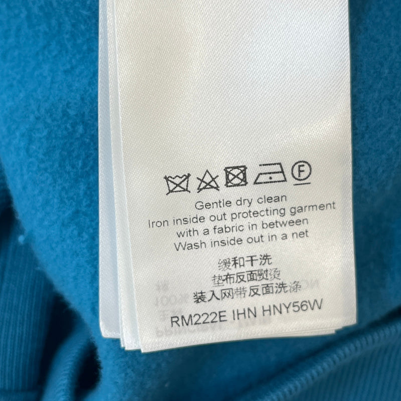 Men's Embroidered Logo Hoodie Blue Size M