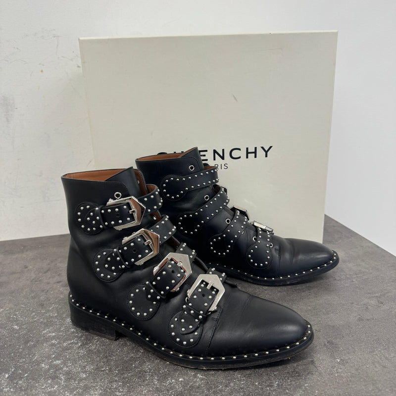 Women's Elegant Studded Boots Black Size UK 5 / EU 38