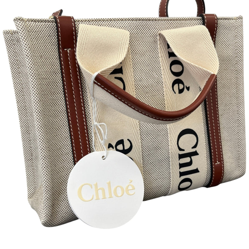 Women's Woody Small Tote Handbag Beige