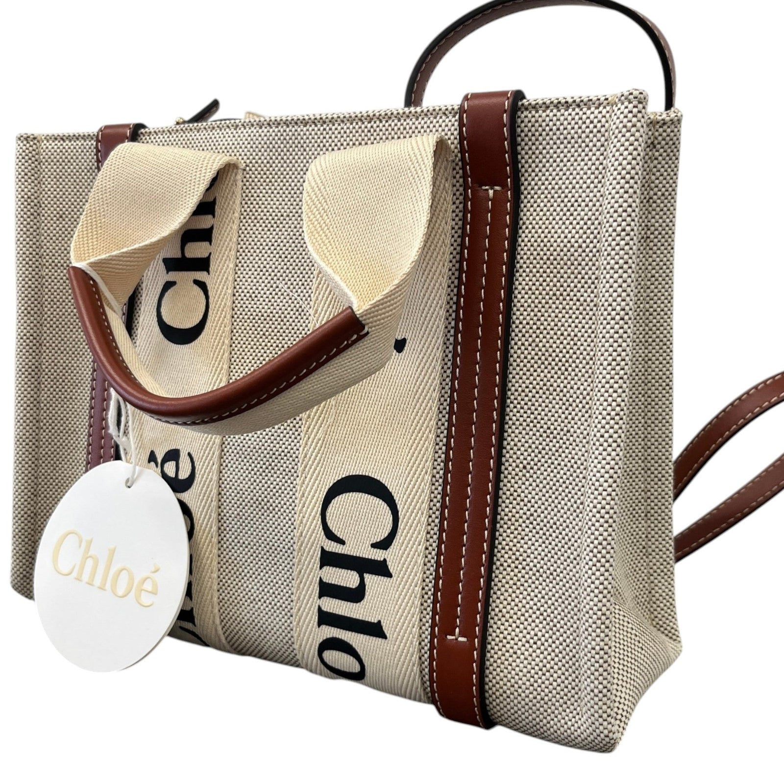 Women's Woody Small Tote Handbag Beige - Photo 9
