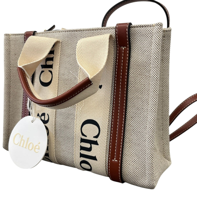 Women's Woody Small Tote Handbag Beige