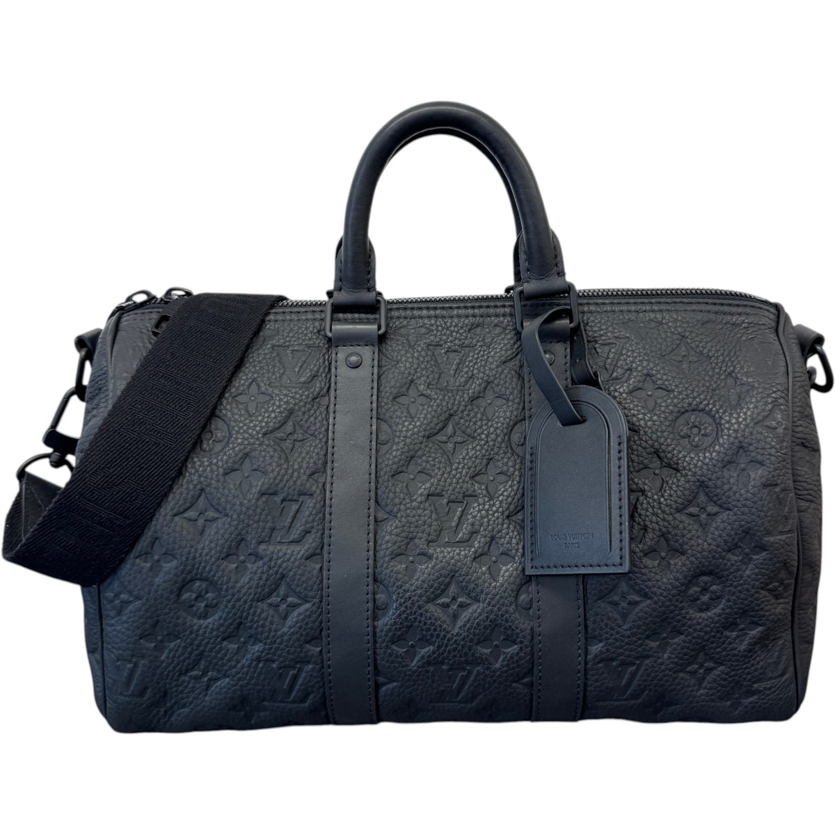 Men's Empreinte Leather Keepall Bandoulière 35 Travel Bag Black - Photo 1