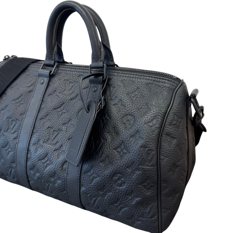 Men's Empreinte Leather Keepall Bandoulière 35 Travel Bag Black