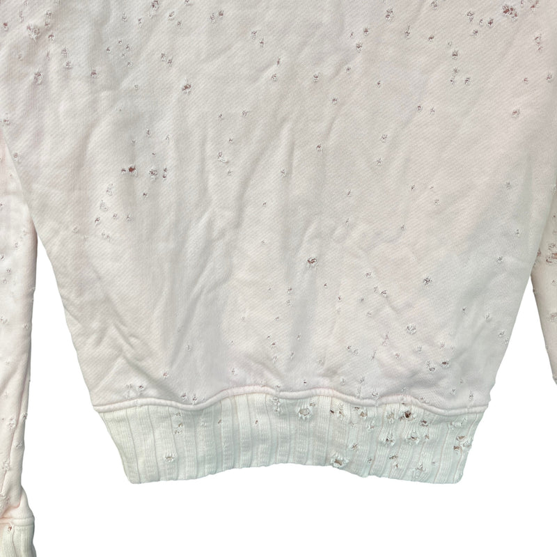 Men's Distressed Sweatshirt Pink Size XS