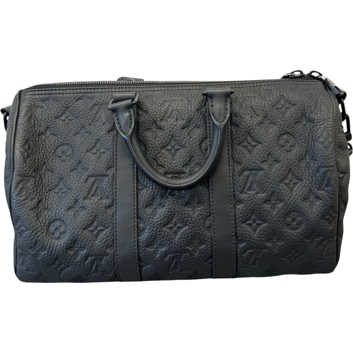 Men's Empreinte Leather Keepall Bandoulière 35 Travel Bag Black - Photo 3
