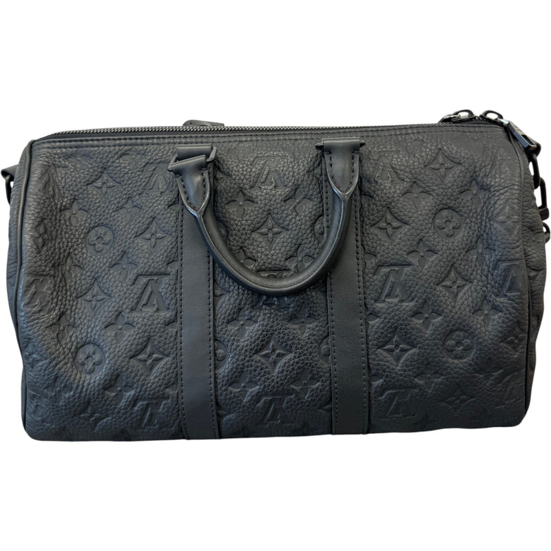 Men's Empreinte Leather Keepall Bandoulière 35 Travel Bag Black