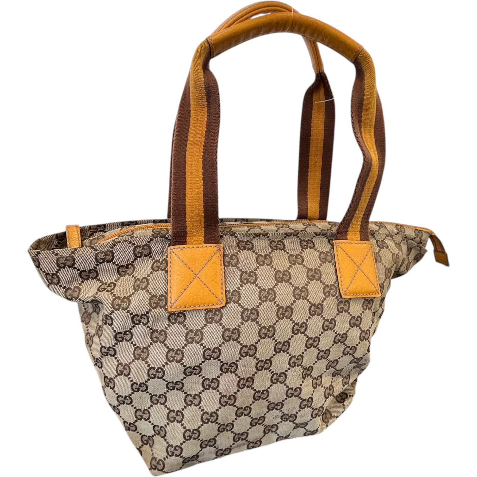 Women's Gg Canvas Web Tote Bag Beige - Photo 9