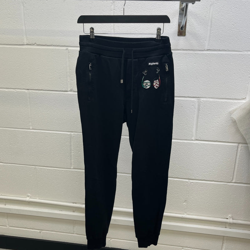 Men's Embroidered Logo Joggers Black Size IT 44 / UK 28