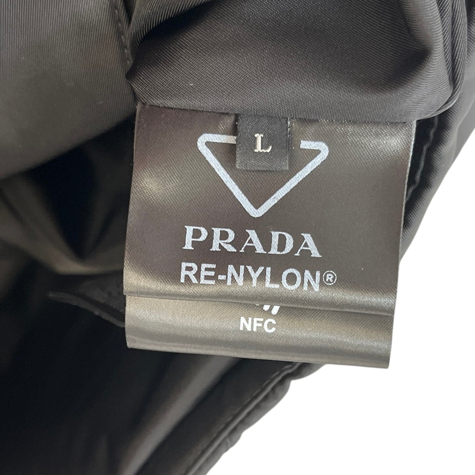 Men's Re-Nylon Logo Down Jacket Black Size L - Photo 8