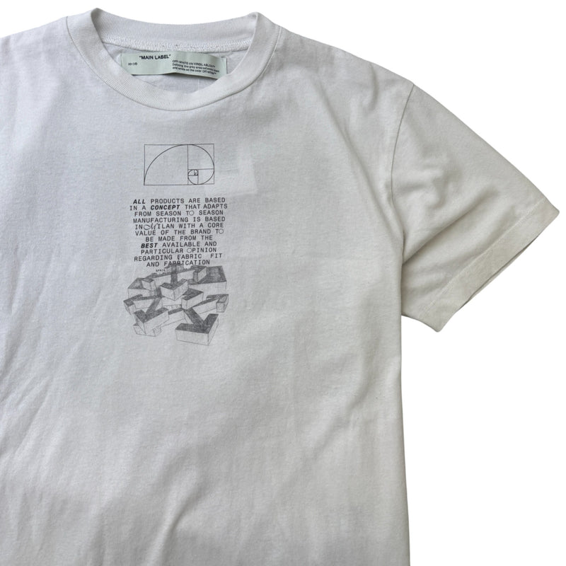 Men's Dripping Arrows T-Shirt White Size XXS