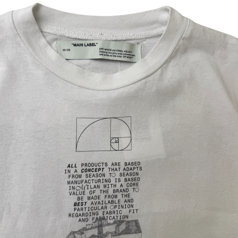 Men's Dripping Arrows T-Shirt White Size XXS