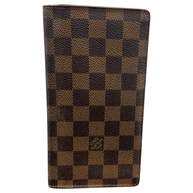 Women's Damier Ebene Long Bifold Wallet Brown