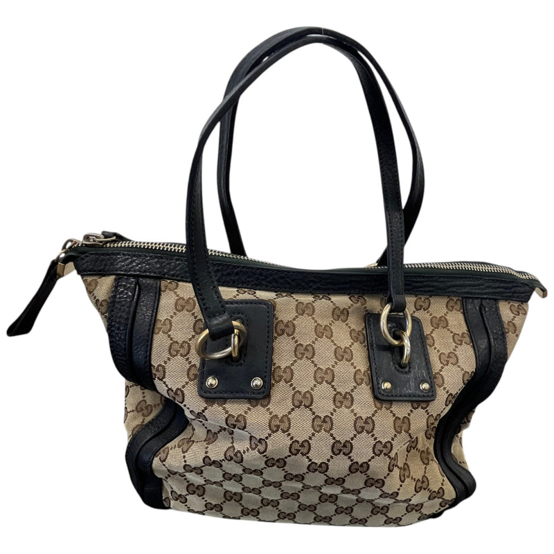 Women's GG Canvas Charm Satchel Handbag Beige