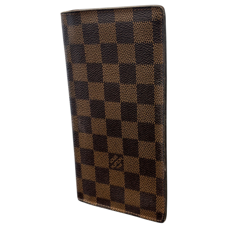 Women's Damier Ebene Long Bifold Wallet Brown