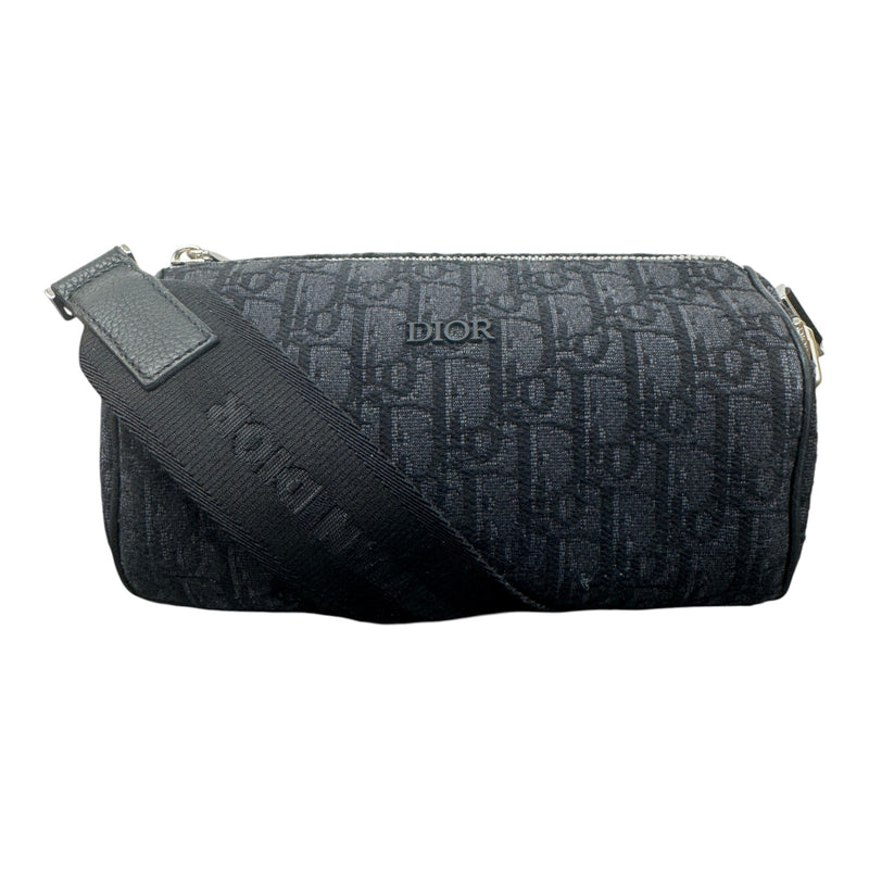 Men's Oblique Jacquard Roller Bag Black