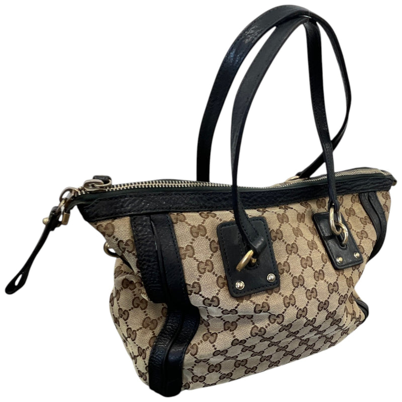 Women's GG Canvas Charm Satchel Handbag Beige